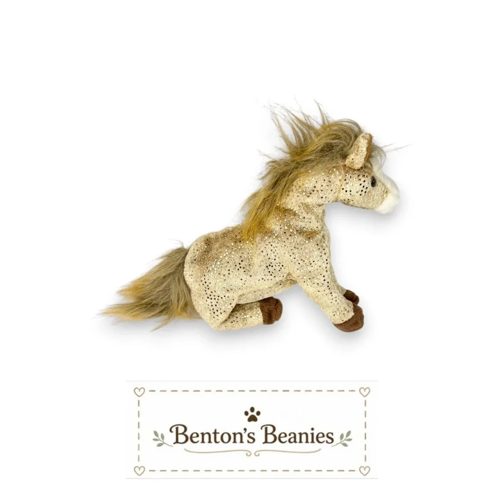 Filly the Horse Ty Beanie Baby | Golden Meadow Friend 🌾 | Mint Heart Tag ⭐